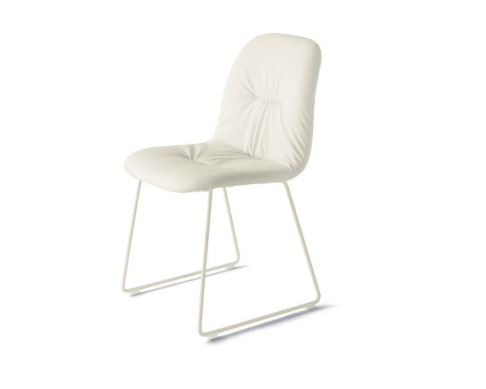 Bontempi Chantal Metal Frame Round Rod Dining Chair