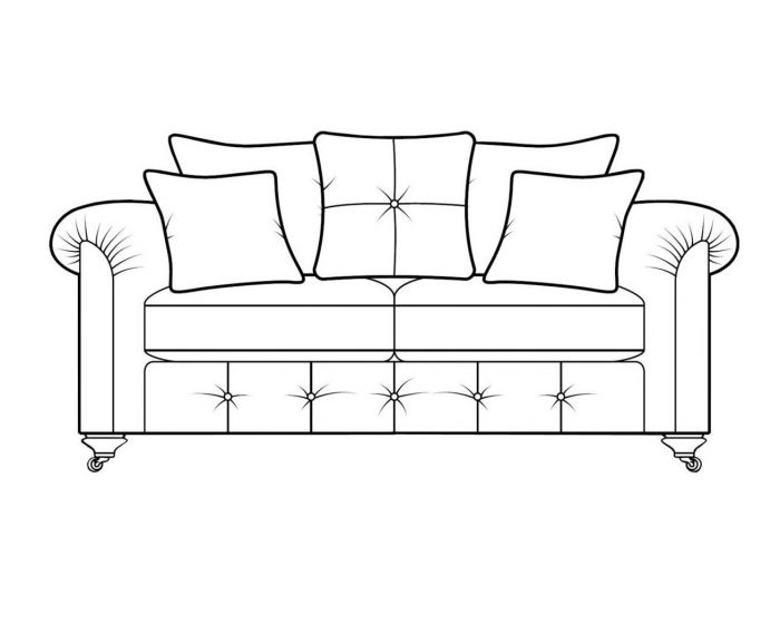 Alstons Venetian 2 Seater Sofa Pillow Back