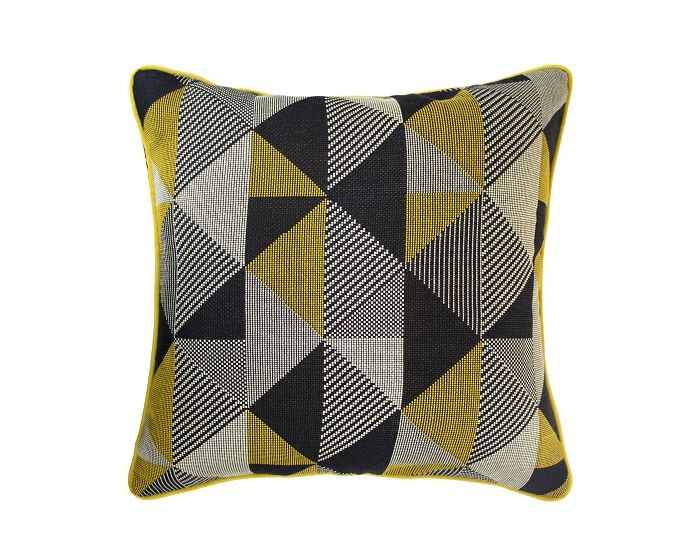 Scatter Box Pax Yellow/Charcoal Cushion 43x43cm