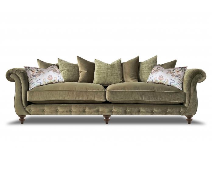 Alexander & James Utopia Fabric Pillow Back 4 Seater Sofa