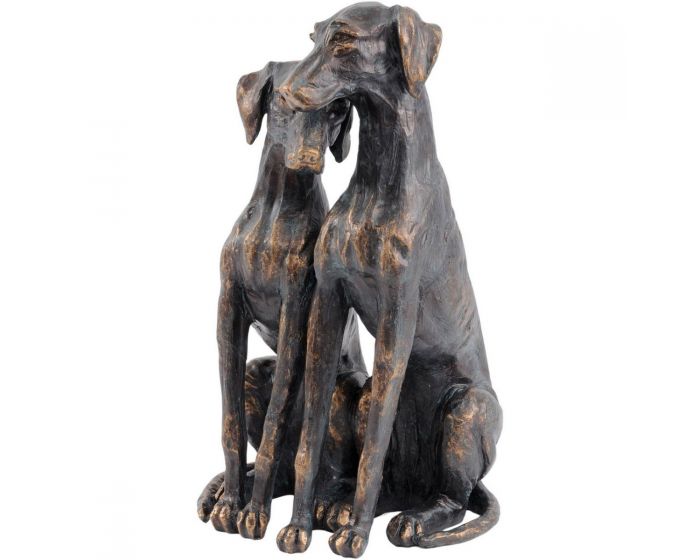 Antique Bronze Pup Sculpture