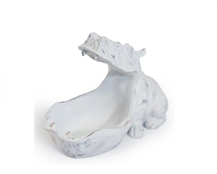 Hungry Hippo Storage Bowl Antique White