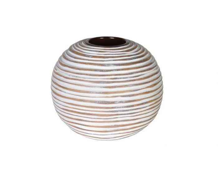 White Washed Candle Holder