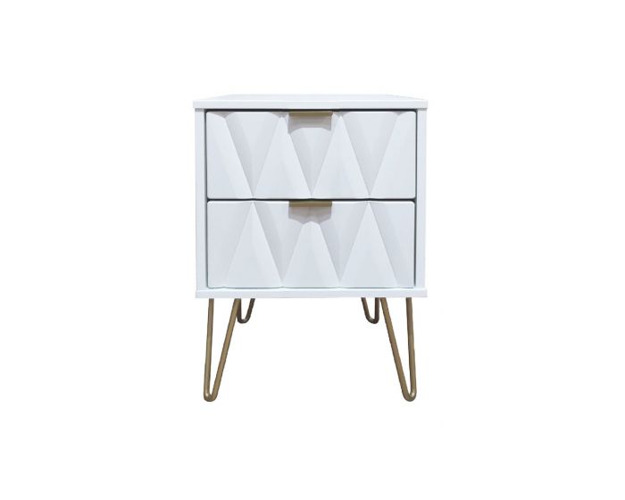 Diamond White 2 Drawer Locker