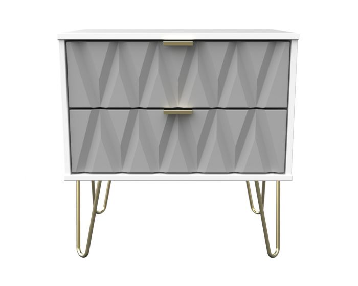 Diamond Shadow 2 Drawer Midi Chest