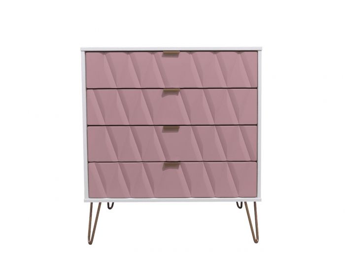 Diamond Kobe Pink 4 Drawer Chest