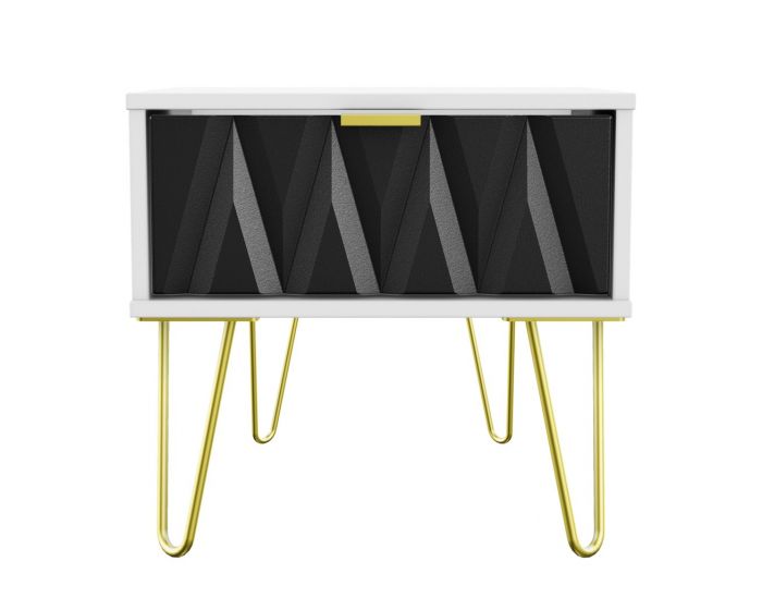 Diamond Black Matt 1 Drawer Locker