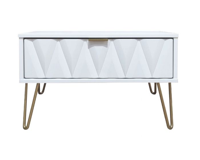 Diamond White 1 Drawer Midi Chest