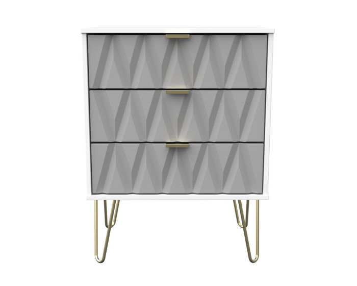 Diamond Shadow 3 Drawer Midi Chest