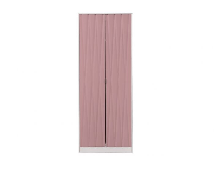 Diamond Kobe Pink 2 Door Wardrobe