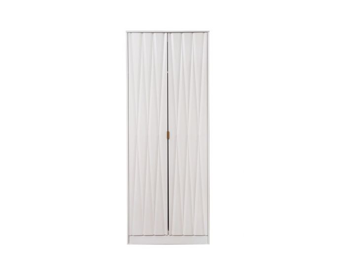 Diamond White 2 Door Wardrobe