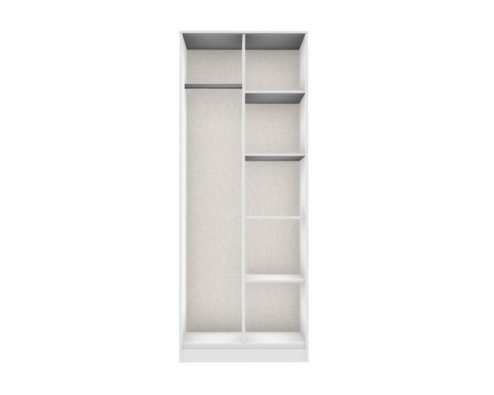 Diamond Black Matt Open Shelf Wardrobe