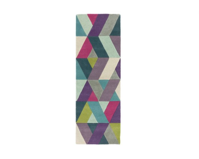 Asiatic Funk Chevron Blue Green Runner Rug