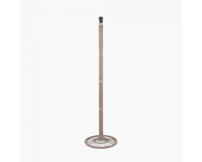 Rattan Candlestick Floor Lamp Grey Wash