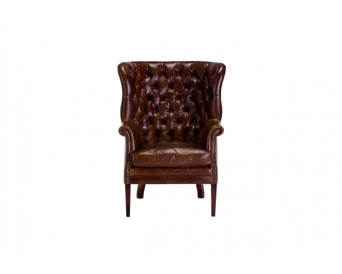 Tetrad Harris Tweed Mackenzie Leather Armchair