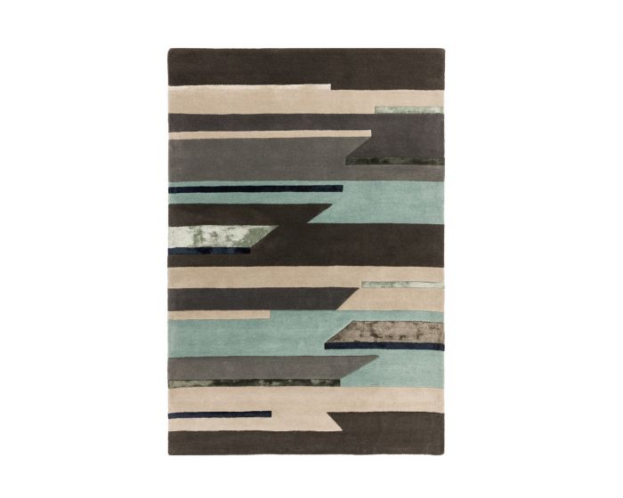 Asiatic Matrix Rhombus Blue Rug