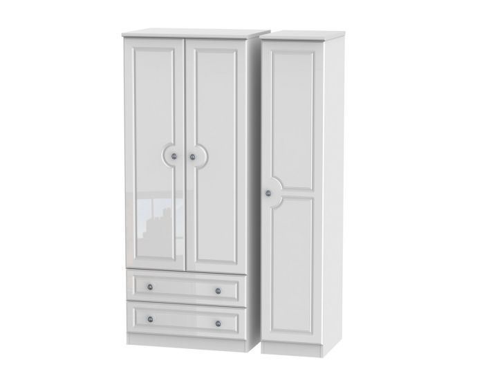 Pembroke Tall Triple 2 Drawer Wardrobe
