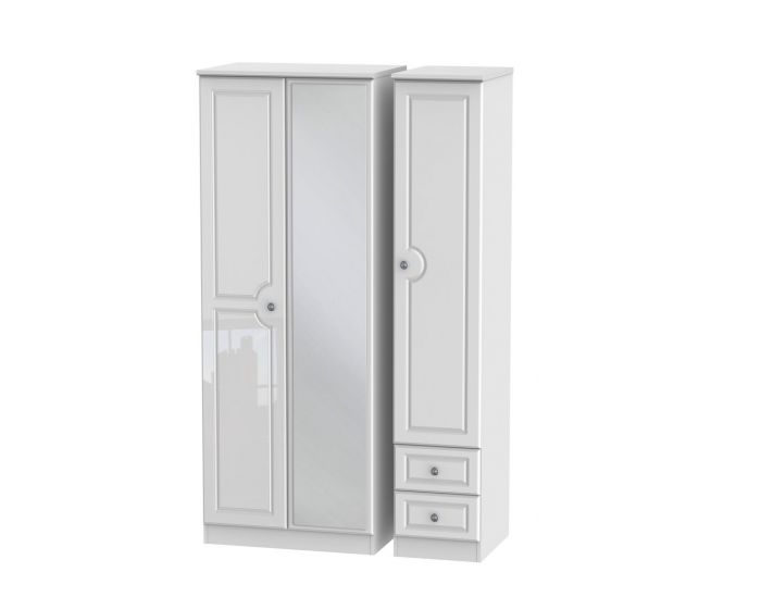 Pembroke Tall Triple Mirror Wardrobe & Drawer