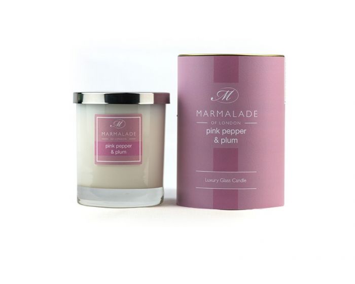 Marmalade of London Glass Jar Candle Pink Pepper & Plum