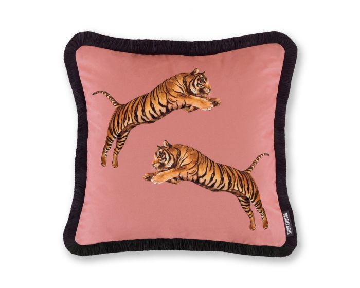 Paloma Home Pouncing Tigers Blossom Feather Filled Cushion