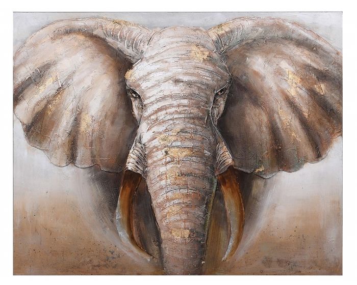 Hand Painted Elephant Canvas