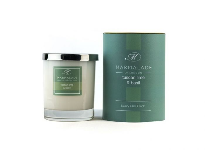 Marmalade of London Glass Jar Candle Tuscan Lime & Basil