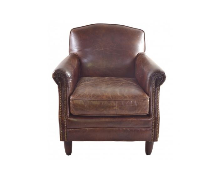 Ancient Mariner Vintage Leather Studded Front Leather Chair