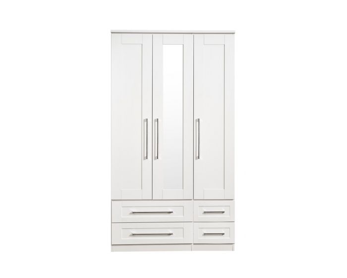 York 3 Door 4 Drawer Centre Mirror Robe