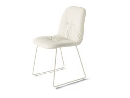 Bontempi Chantal Metal Frame Round Rod Dining Chair