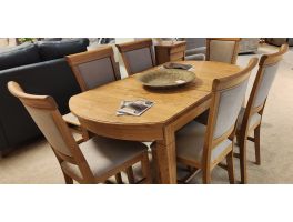 Clearance Nantes D-End Table & 6 Chairs