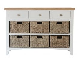 Lyon Living & Dining 3 Drawer 6 Basket Unit