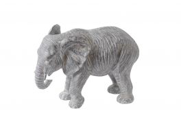 Antique Grey Elephant Sculpture