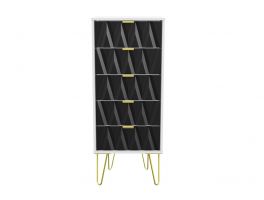 Diamond Black Matt 5 Drawer Locker