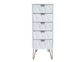 Diamond White 5 Drawer Locker