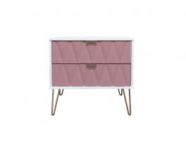 Diamond Kobe Pink 2 Drawer Midi Chest