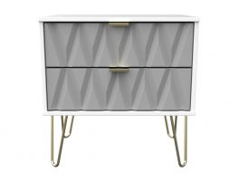 Diamond Shadow 2 Drawer Midi Chest