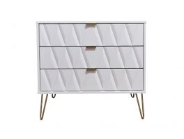 Diamond White 3 Drawer Chest