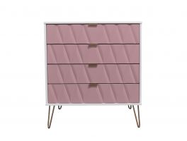 Diamond Kobe Pink 4 Drawer Chest