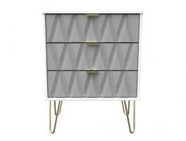 Diamond Shadow 3 Drawer Midi Chest