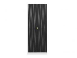 Diamond Black Matt 2 Door Wardrobe