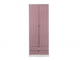 Diamond Kobe Pink 2 Drawer Wardrobe