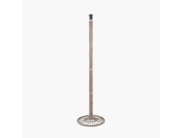 Rattan Candlestick Floor Lamp Grey Wash