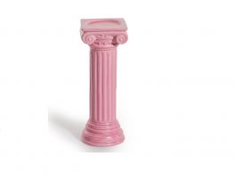 Large Column Candle Holder Matt Pink