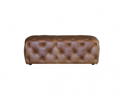 Alexander & James Button Footstool Large Leather Footstool