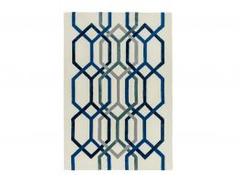 Asiatic Matrix Hexagon White Rug