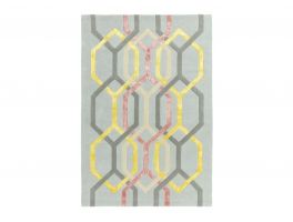 Asiatic Matrix Hexagon Silver Rug