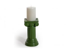 Small Column Candle Holder Matt Dark Green