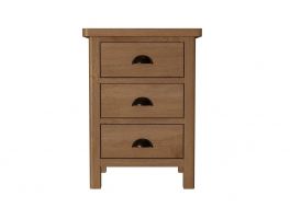 Worcester Oak 3 Drawer Bedside