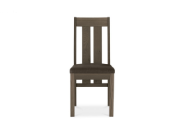 Brienne Distressed Faux Leather Slatted Dining Chair (Pair)