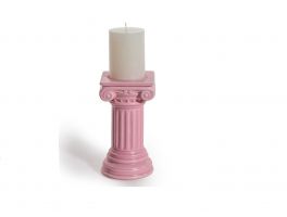 Small Column Candle Holder Matt Pink